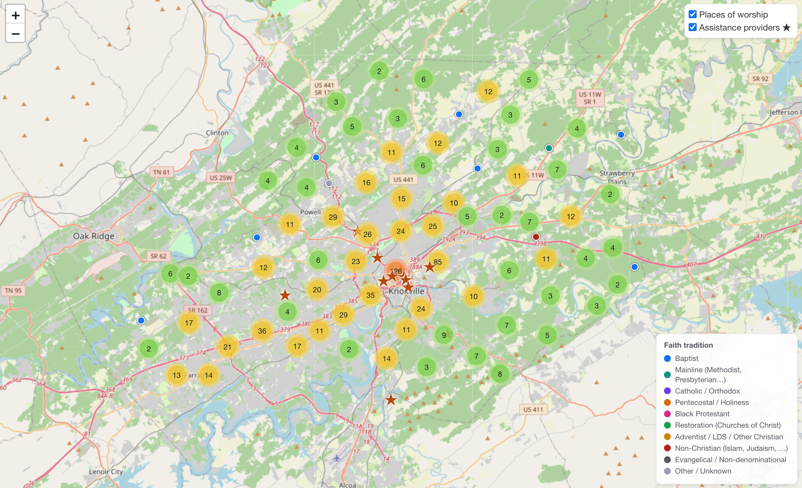 Knox County Places of Worship